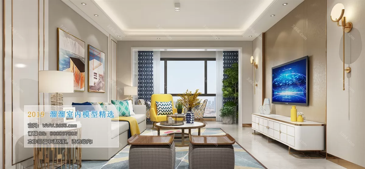 INTERIOR 3D MODELS - LIVING ROOM 3D MODELS