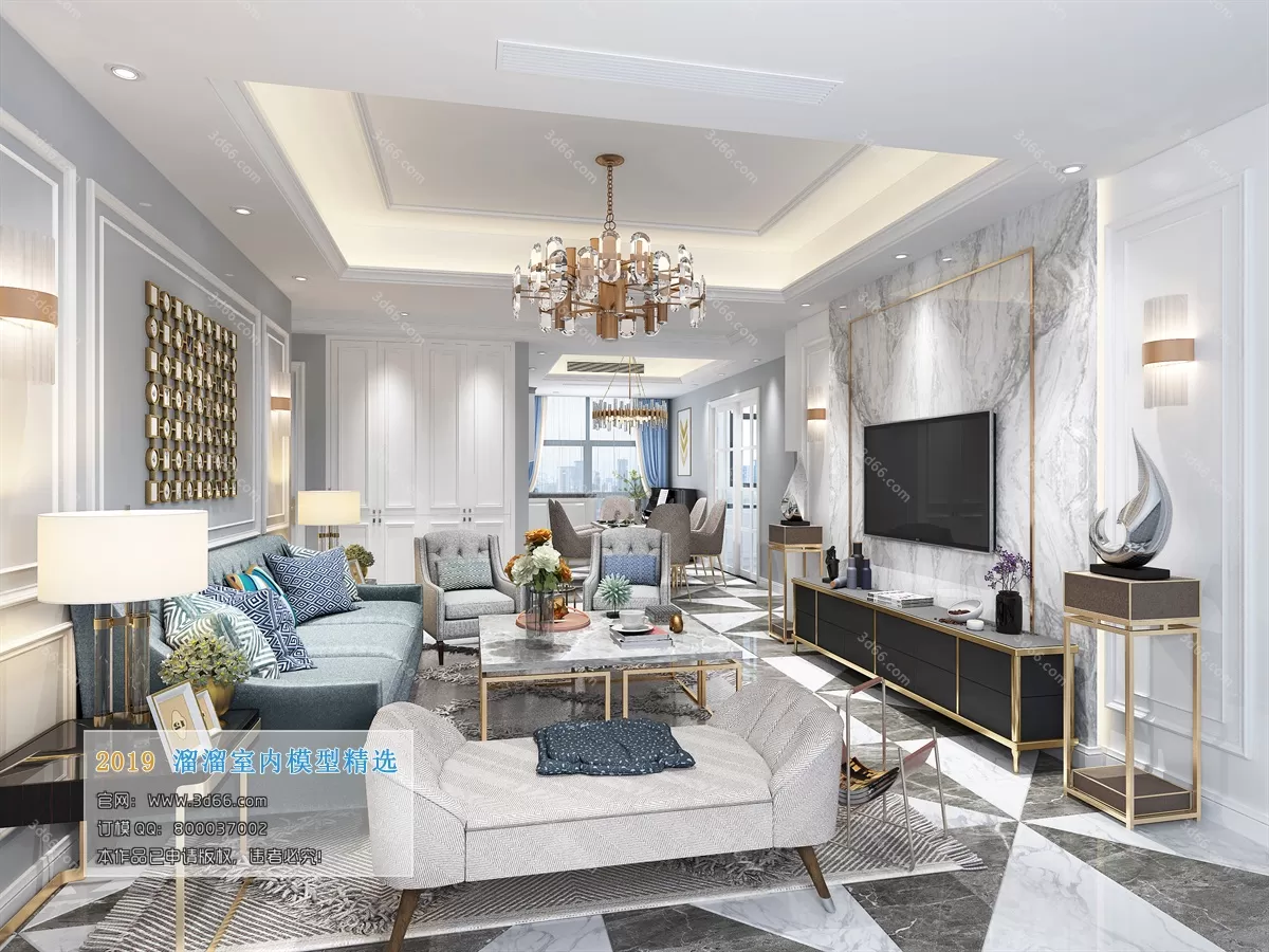 INTERIOR 3D MODELS - LIVING ROOM 3D MODELS