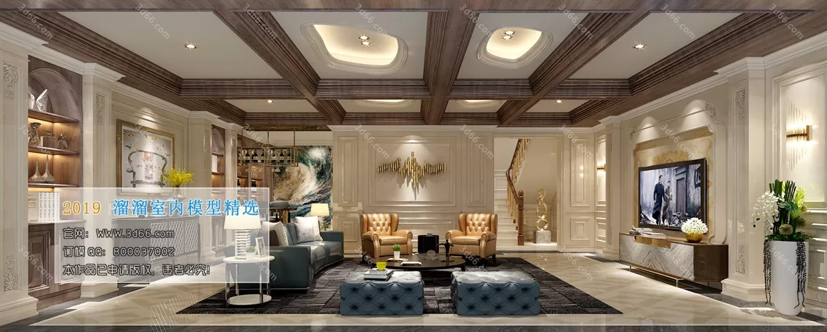 INTERIOR 3D MODELS - LIVING ROOM 3D MODELS