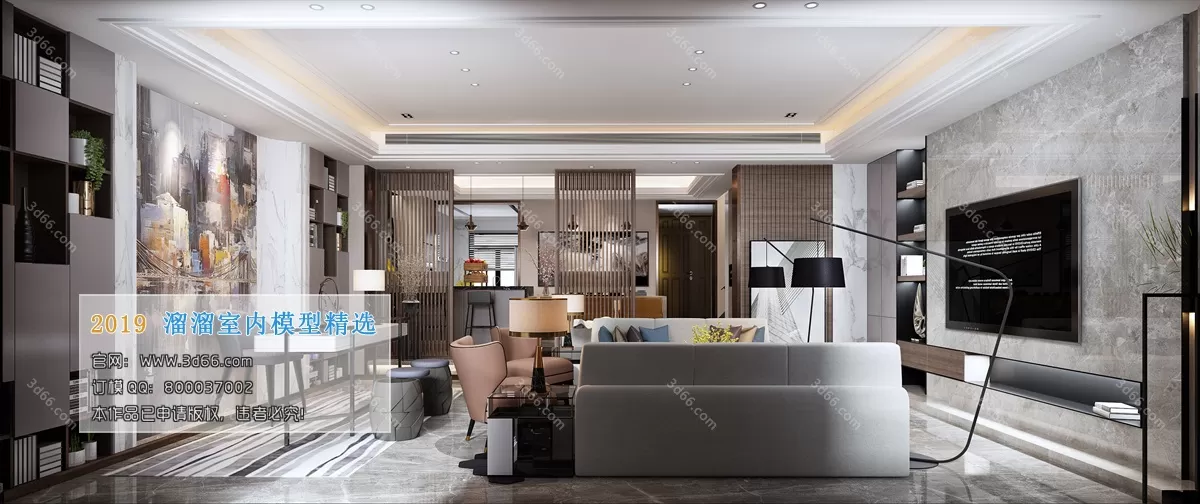 INTERIOR 3D MODELS - LIVING ROOM 3D MODELS