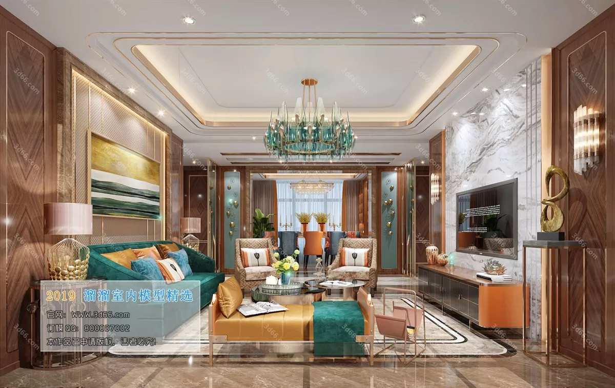 INTERIOR 3D MODELS - LIVING ROOM 3D MODELS