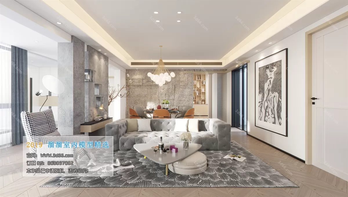 INTERIOR 3D MODELS - LIVING ROOM 3D MODELS