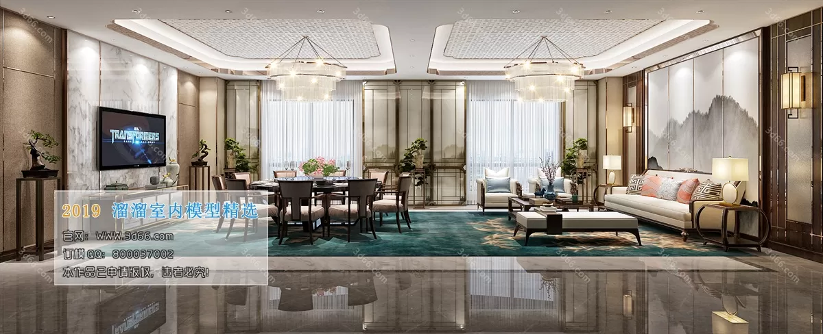 INTERIOR 3D MODELS - LIVING ROOM 3D MODELS