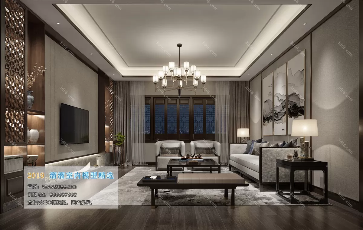 INTERIOR 3D MODELS - LIVING ROOM 3D MODELS