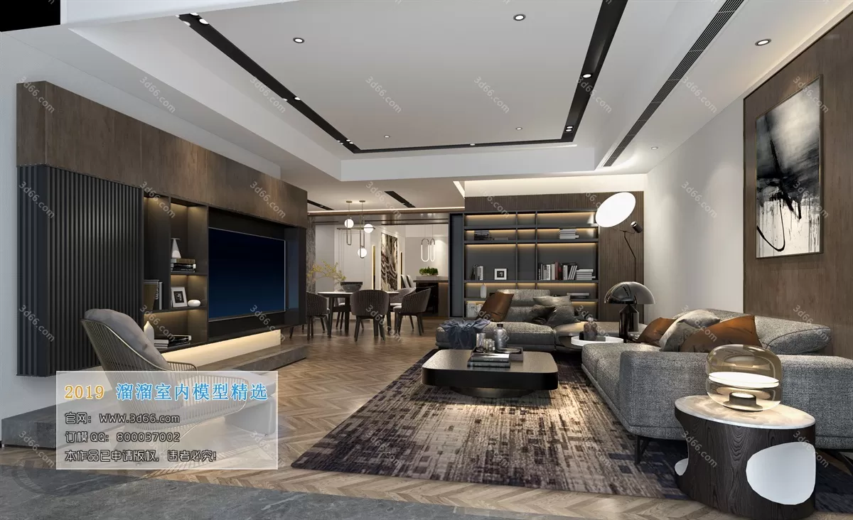 INTERIOR 3D MODELS - LIVING ROOM 3D MODELS