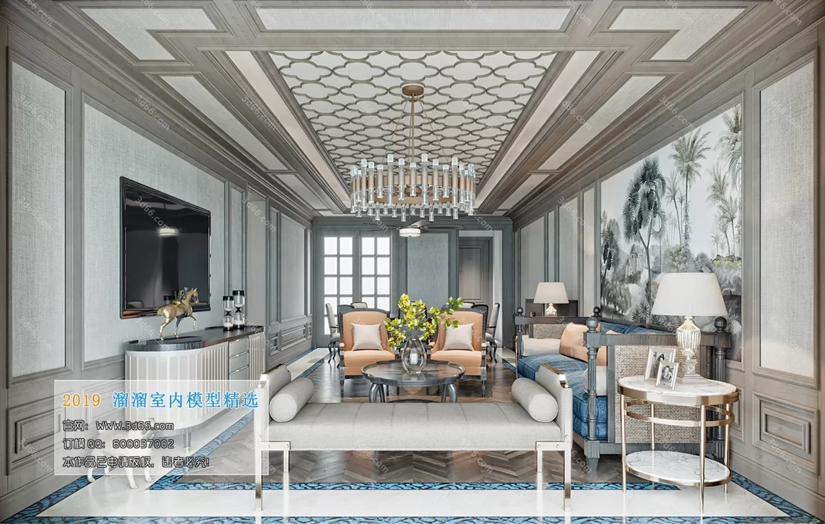 INTERIOR 3D MODELS - LIVING ROOM 3D MODELS