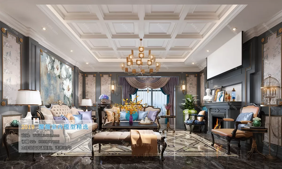 INTERIOR 3D MODELS - LIVING ROOM 3D MODELS