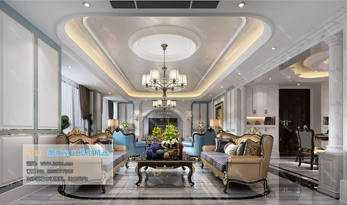 INTERIOR 3D MODELS - LIVING ROOM 3D MODELS