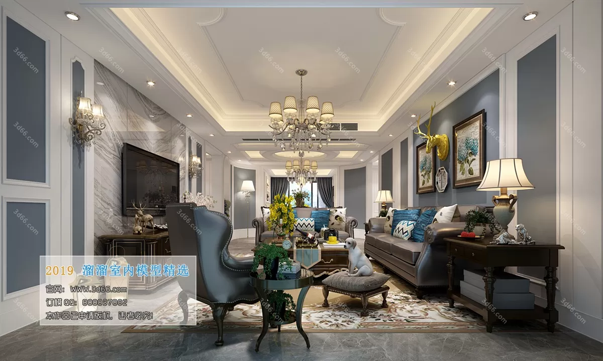 INTERIOR 3D MODELS - LIVING ROOM 3D MODELS