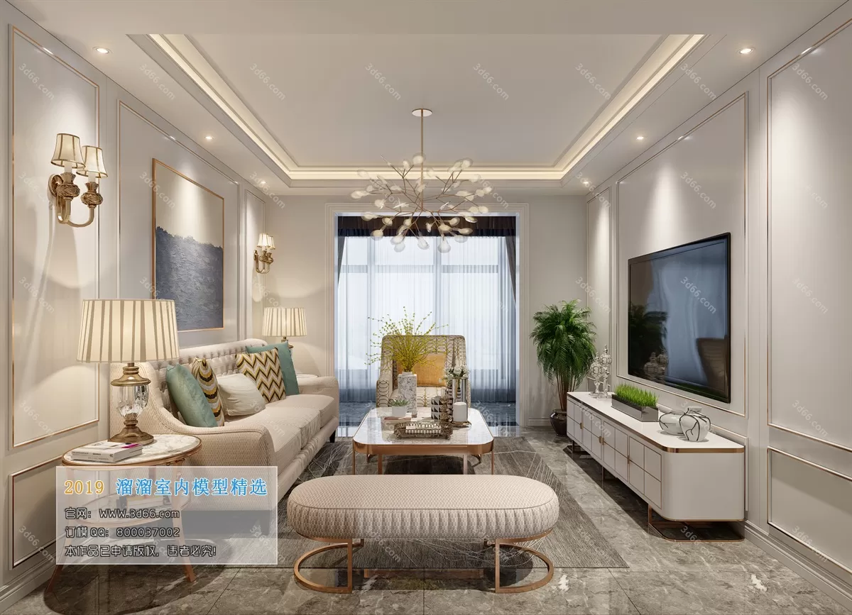 INTERIOR 3D MODELS - LIVING ROOM 3D MODELS