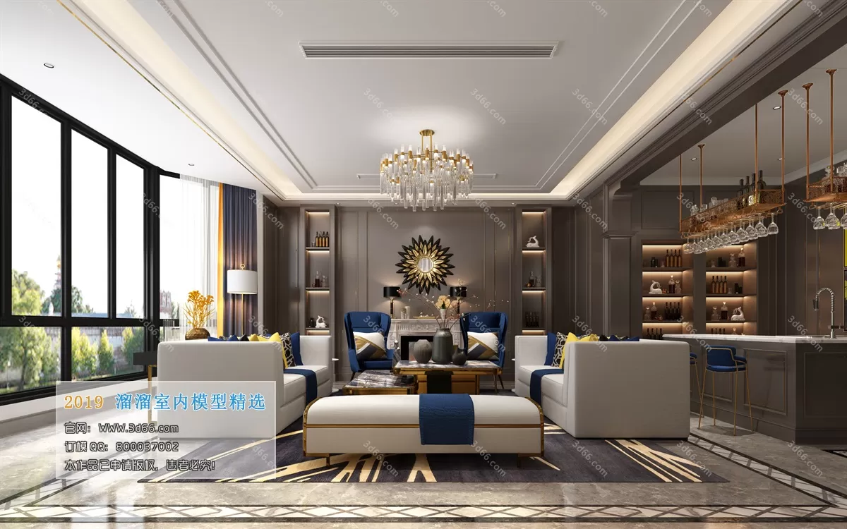 INTERIOR 3D MODELS - LIVING ROOM 3D MODELS