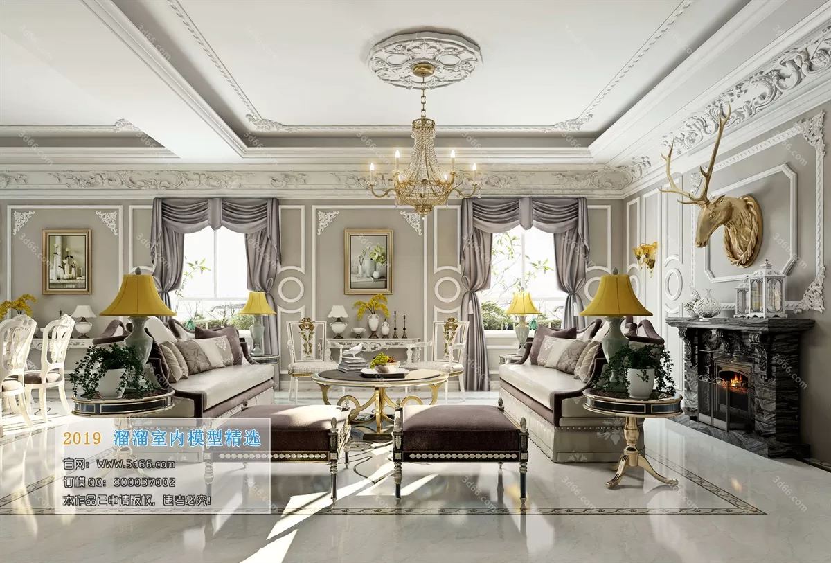 INTERIOR 3D MODELS - LIVING ROOM 3D MODELS