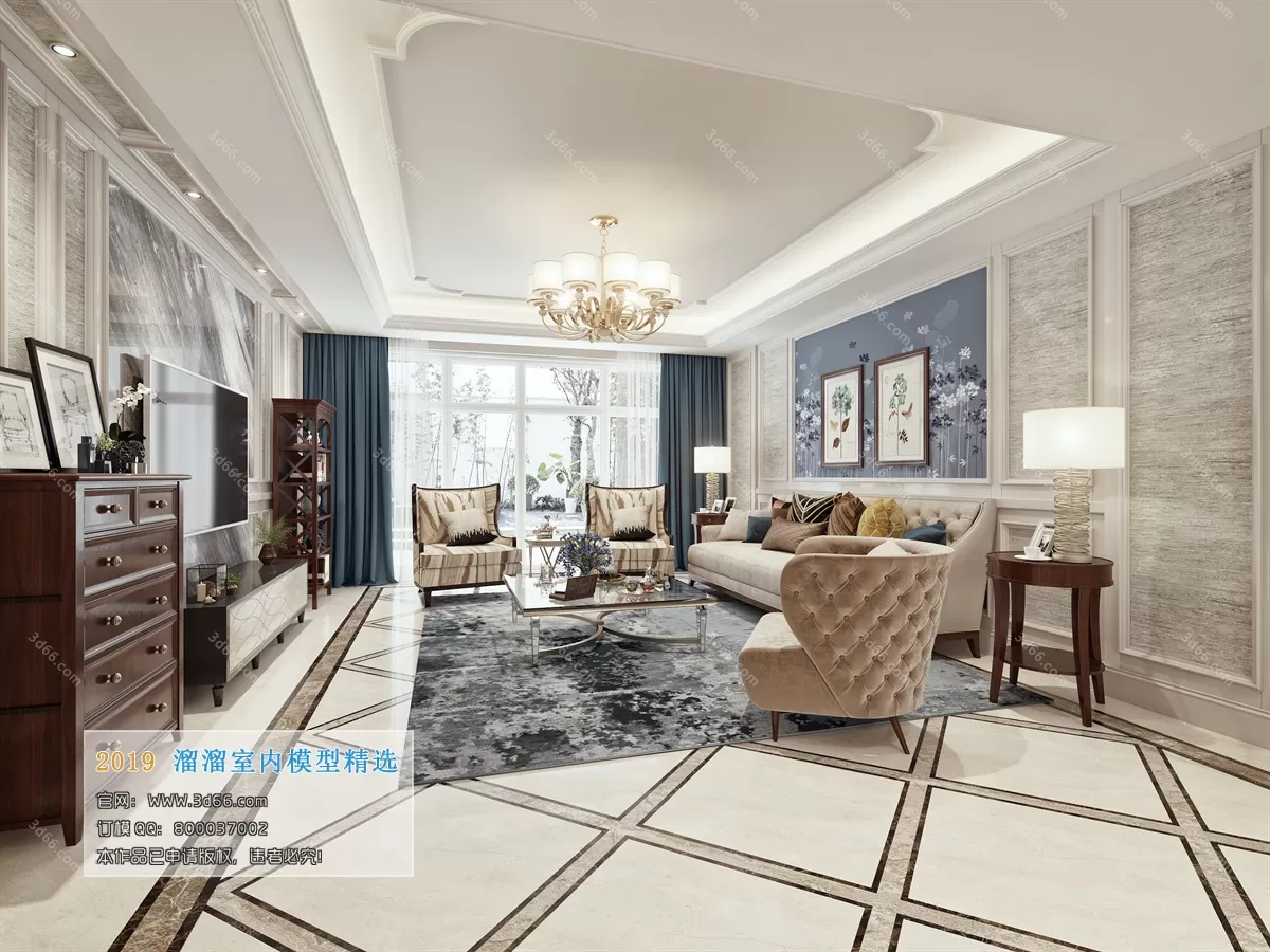 INTERIOR 3D MODELS - LIVING ROOM 3D MODELS