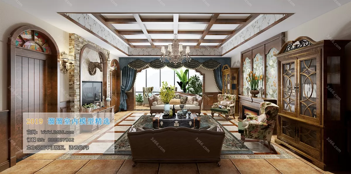 INTERIOR 3D MODELS - LIVING ROOM 3D MODELS