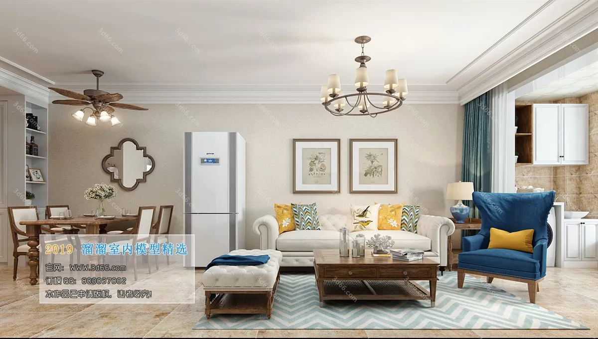 INTERIOR 3D MODELS - LIVING ROOM 3D MODELS