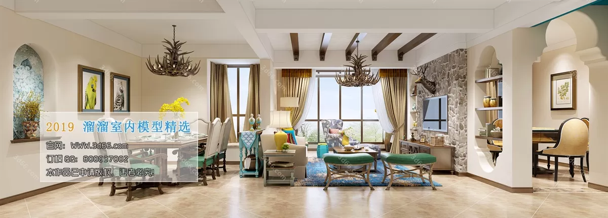 INTERIOR 3D MODELS - LIVING ROOM 3D MODELS