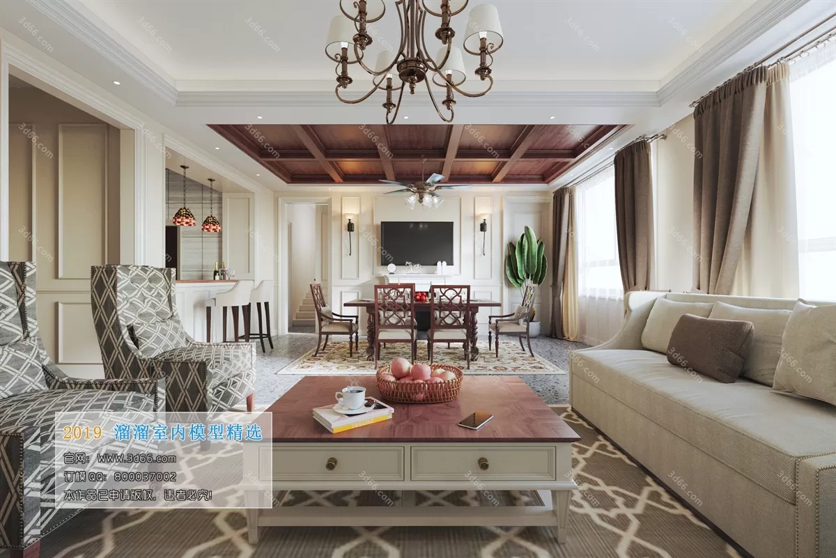 INTERIOR 3D MODELS - LIVING ROOM 3D MODELS