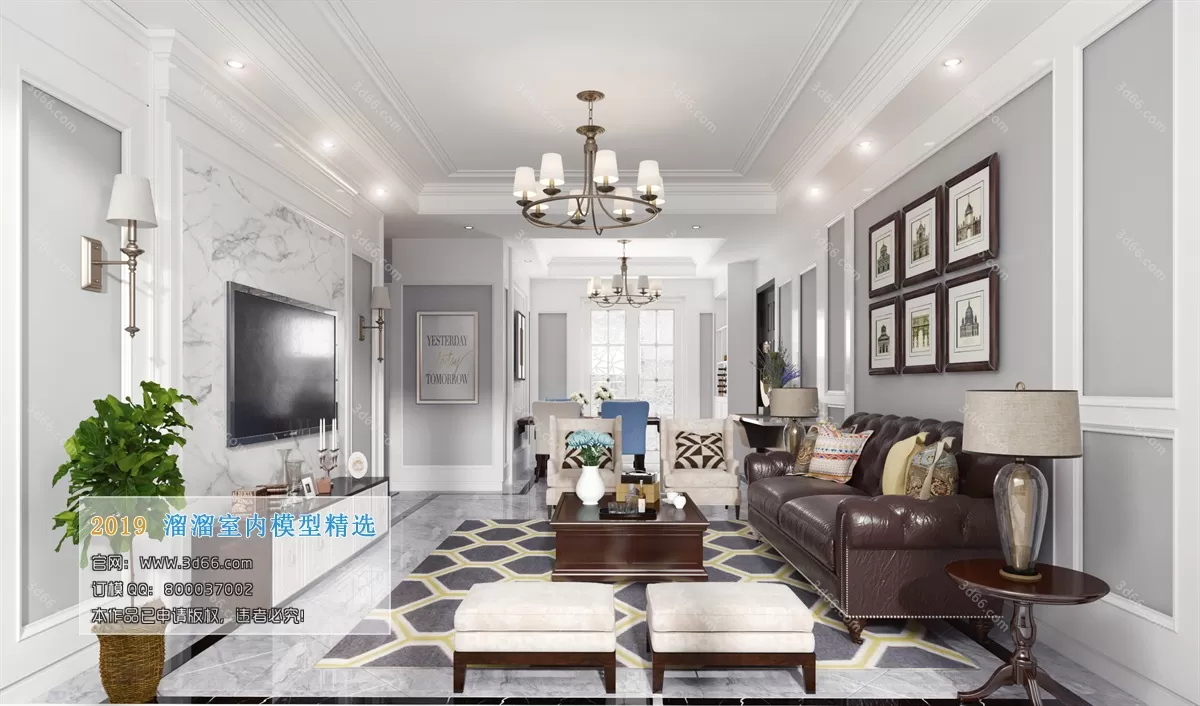 INTERIOR 3D MODELS - LIVING ROOM 3D MODELS