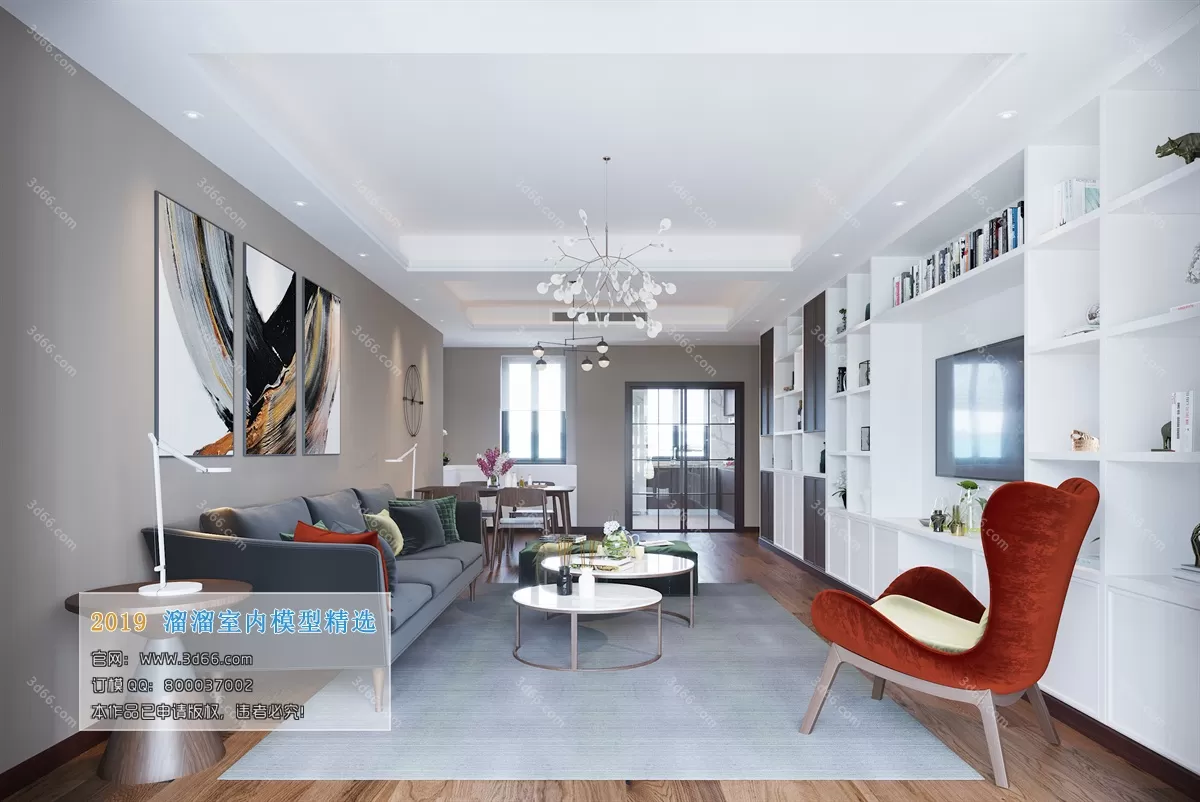 INTERIOR 3D MODELS - LIVING ROOM 3D MODELS