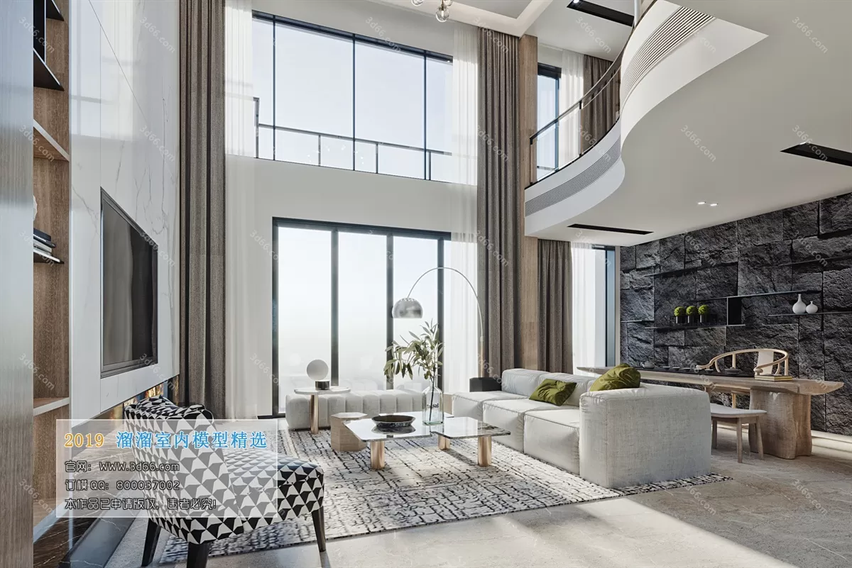 INTERIOR 3D MODELS - LIVING ROOM 3D MODELS