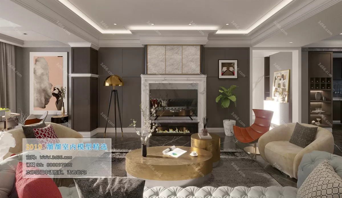 INTERIOR 3D MODELS - LIVING ROOM 3D MODELS