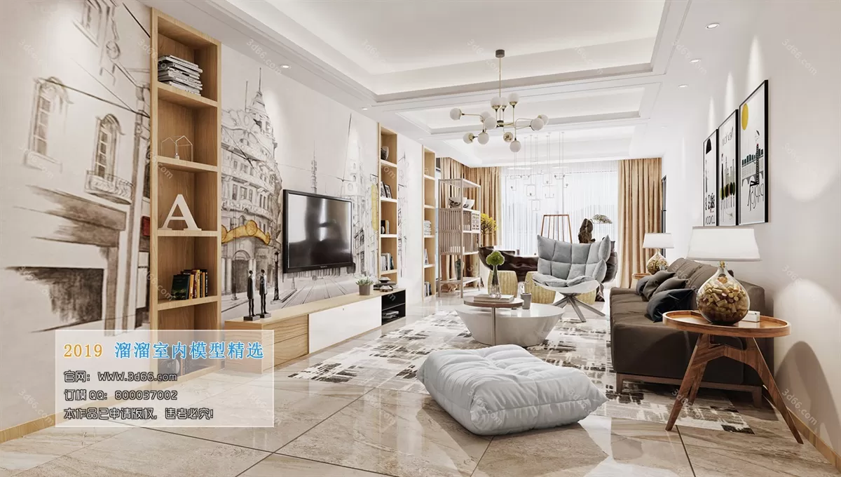 INTERIOR 3D MODELS - LIVING ROOM 3D MODELS