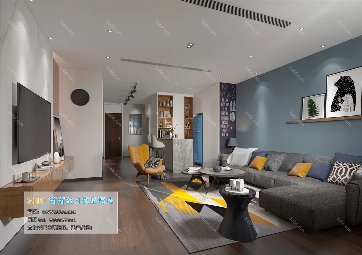 INTERIOR 3D MODELS - LIVING ROOM 3D MODELS