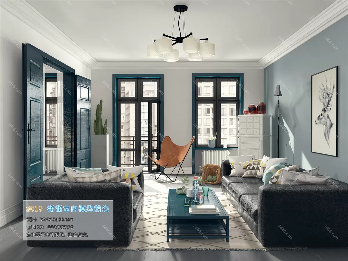 INTERIOR 3D MODELS - LIVING ROOM 3D MODELS