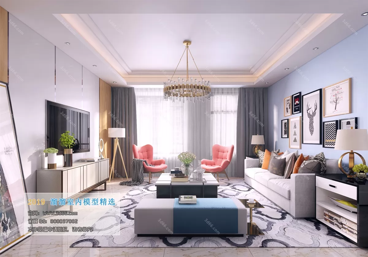 INTERIOR 3D MODELS - LIVING ROOM 3D MODELS