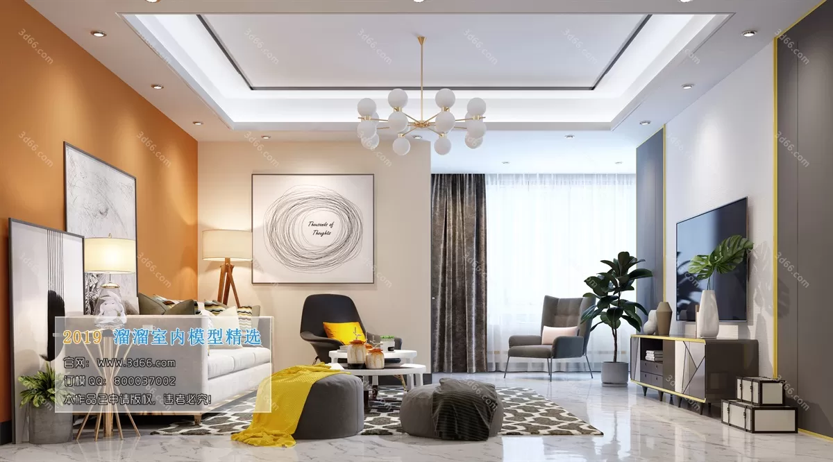 INTERIOR 3D MODELS - LIVING ROOM 3D MODELS