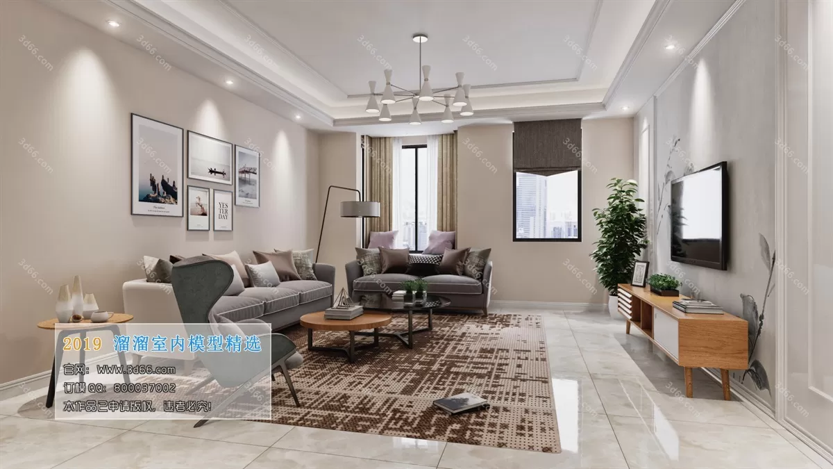 INTERIOR 3D MODELS - LIVING ROOM 3D MODELS