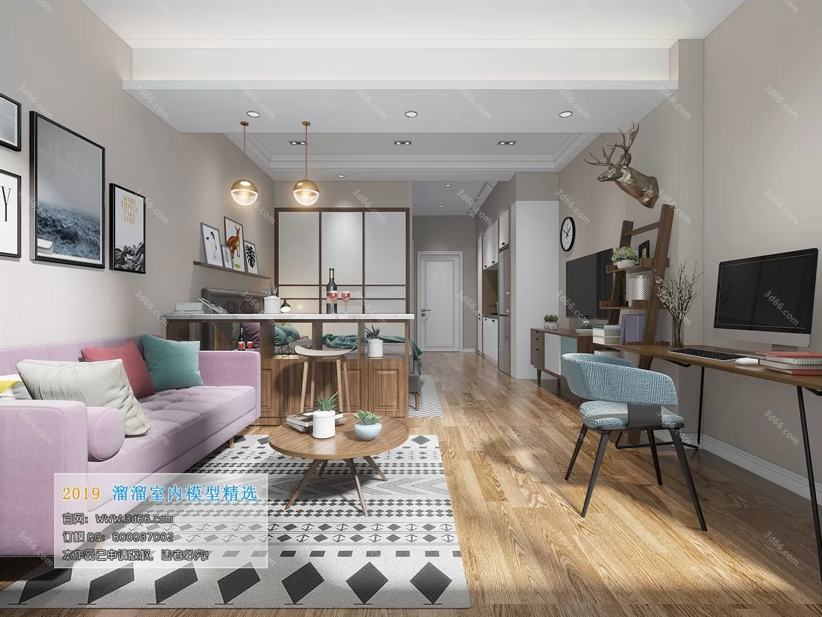 INTERIOR 3D MODELS - LIVING ROOM 3D MODELS