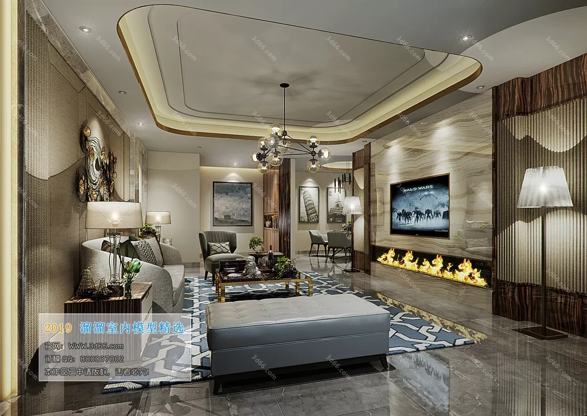 INTERIOR 3D MODELS - LIVING ROOM 3D MODELS