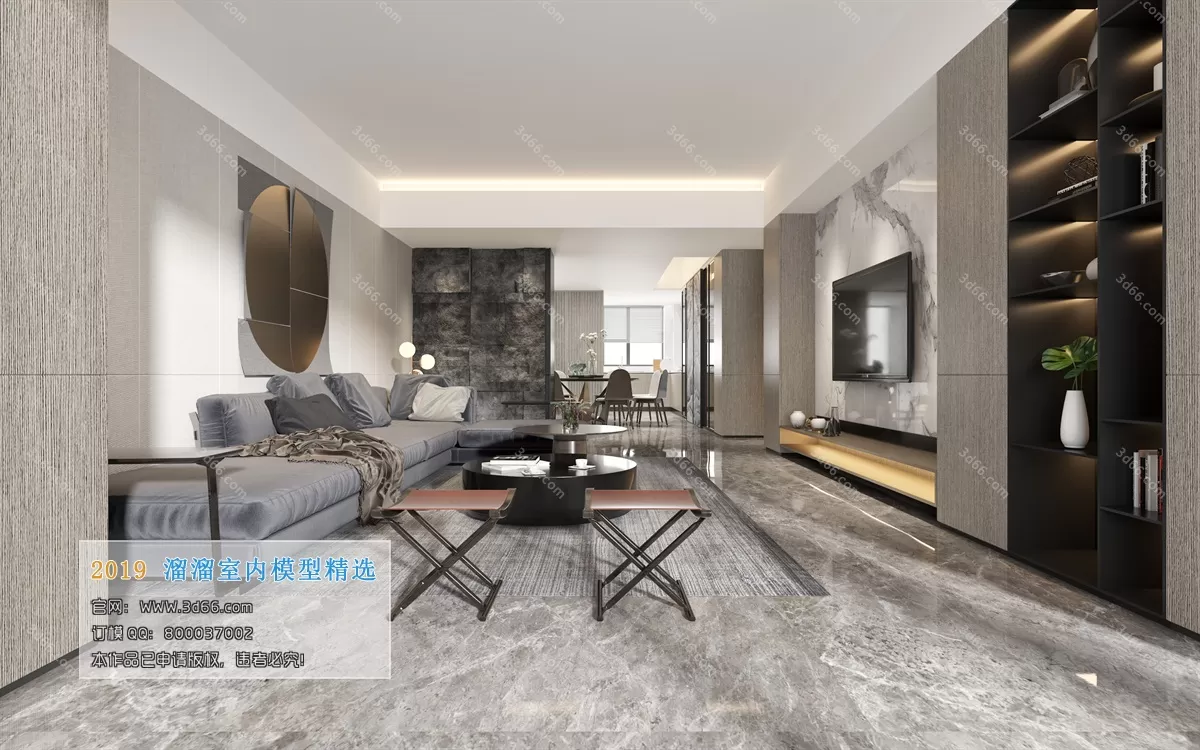 INTERIOR 3D MODELS - LIVING ROOM 3D MODELS