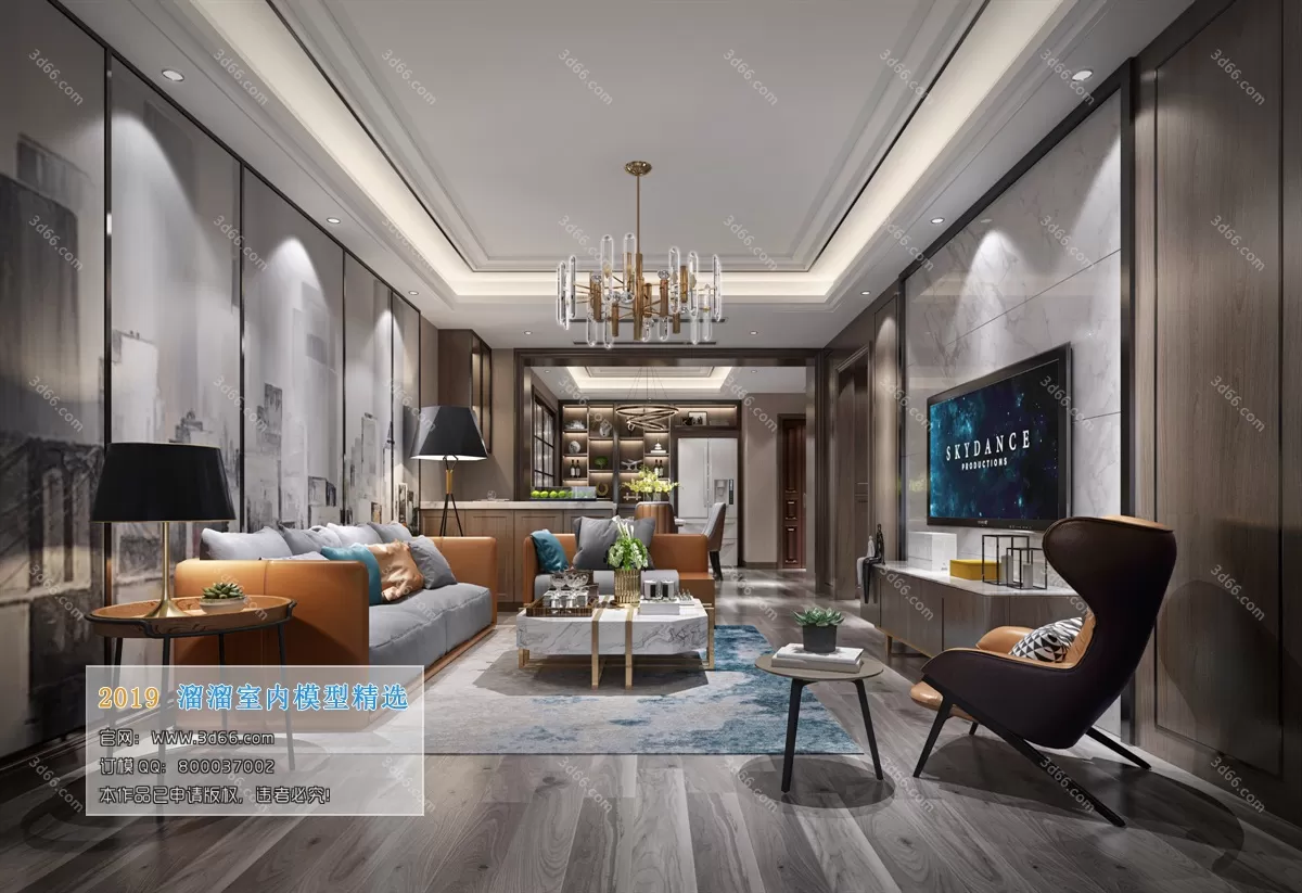 INTERIOR 3D MODELS - LIVING ROOM 3D MODELS