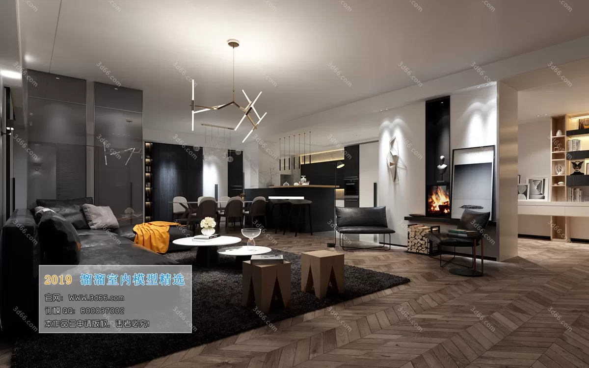 INTERIOR 3D MODELS - LIVING ROOM 3D MODELS