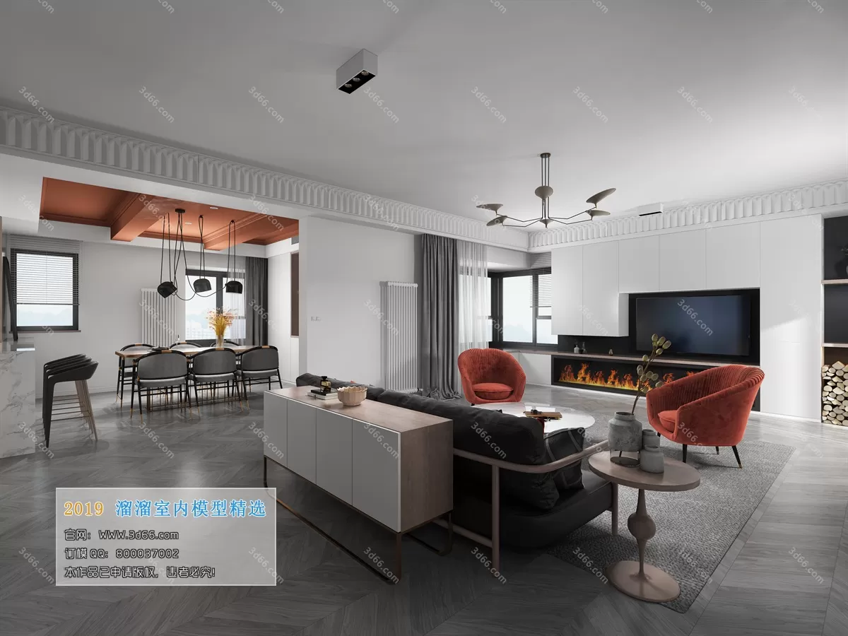 INTERIOR 3D MODELS - LIVING ROOM 3D MODELS