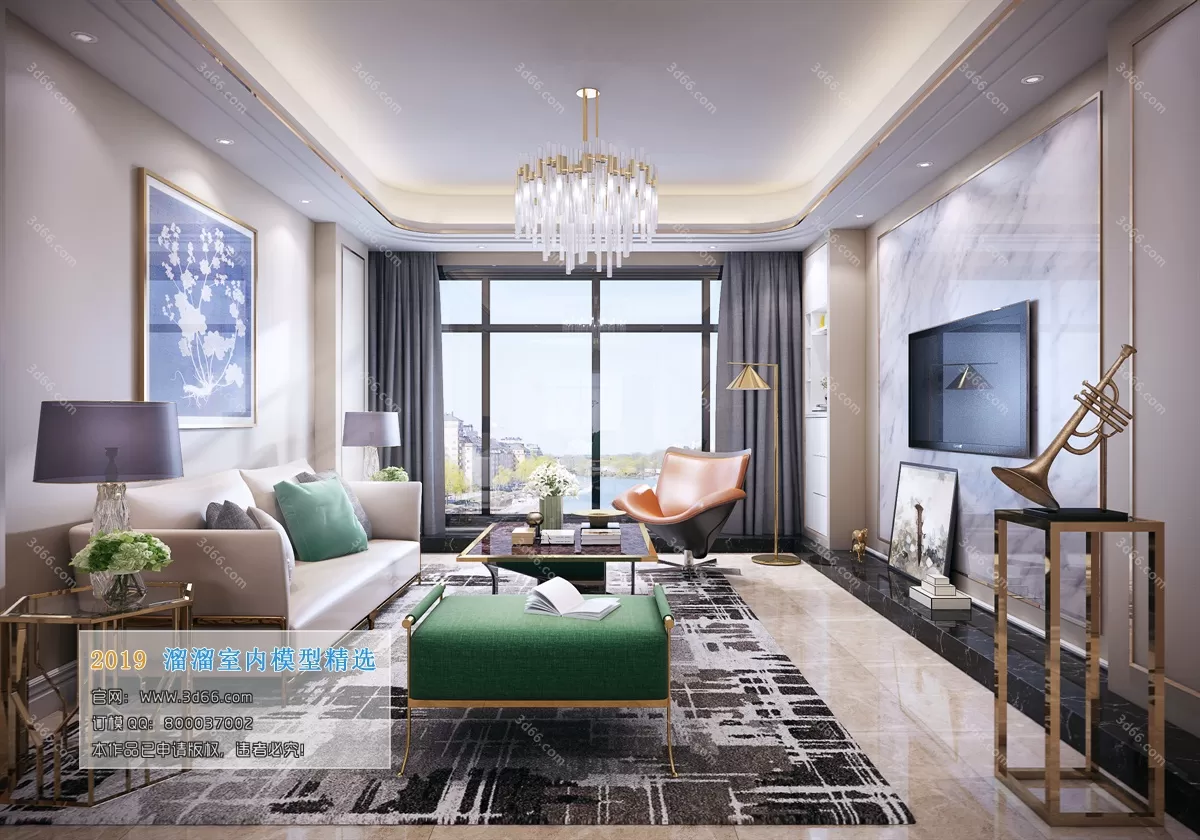 INTERIOR 3D MODELS - LIVING ROOM 3D MODELS