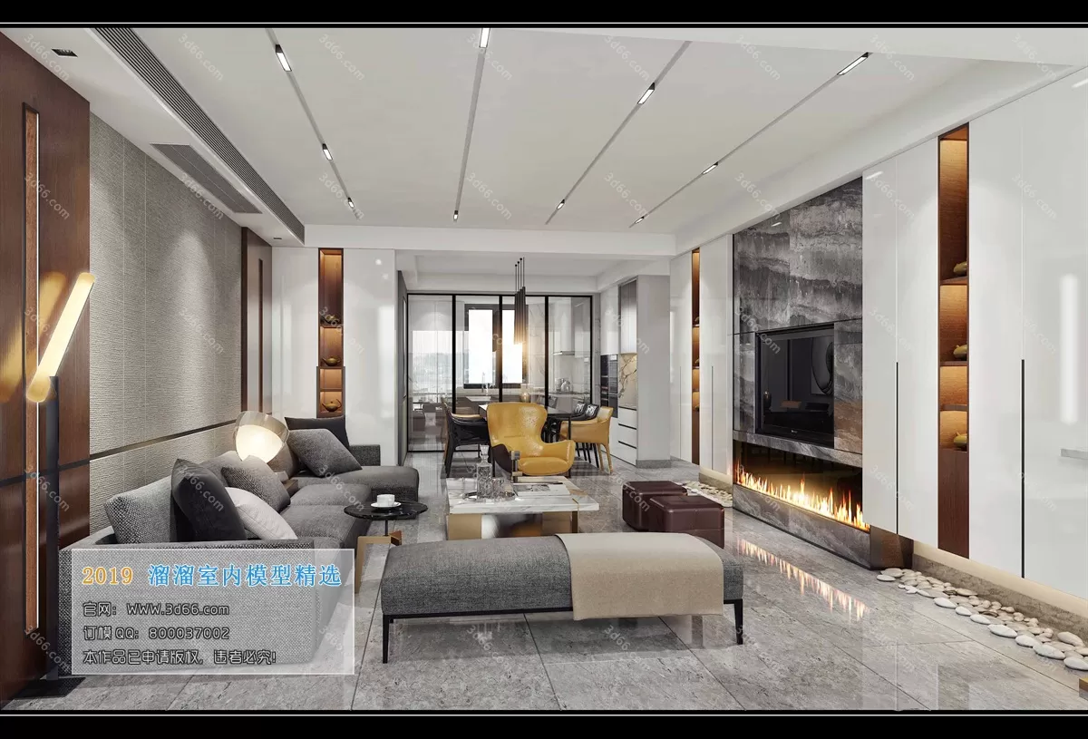 INTERIOR 3D MODELS - LIVING ROOM 3D MODELS