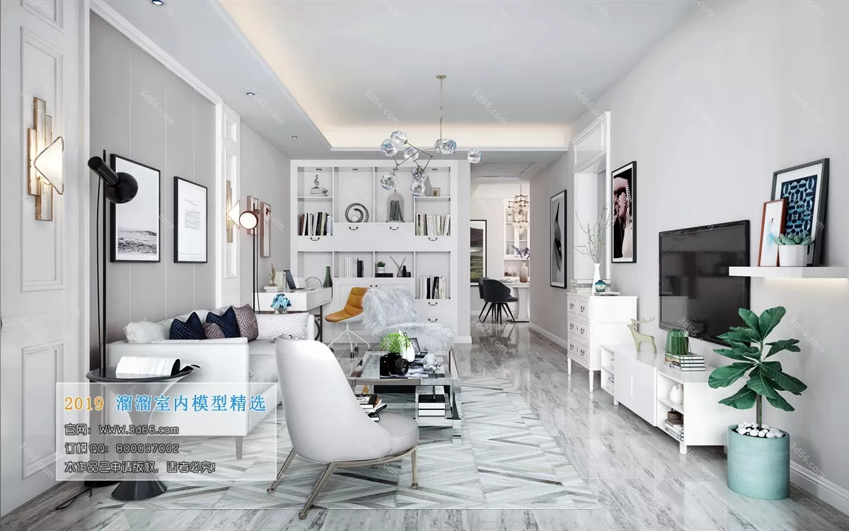 INTERIOR 3D MODELS - LIVING ROOM 3D MODELS