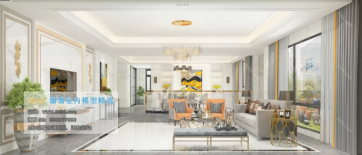 INTERIOR 3D MODELS - LIVING ROOM 3D MODELS