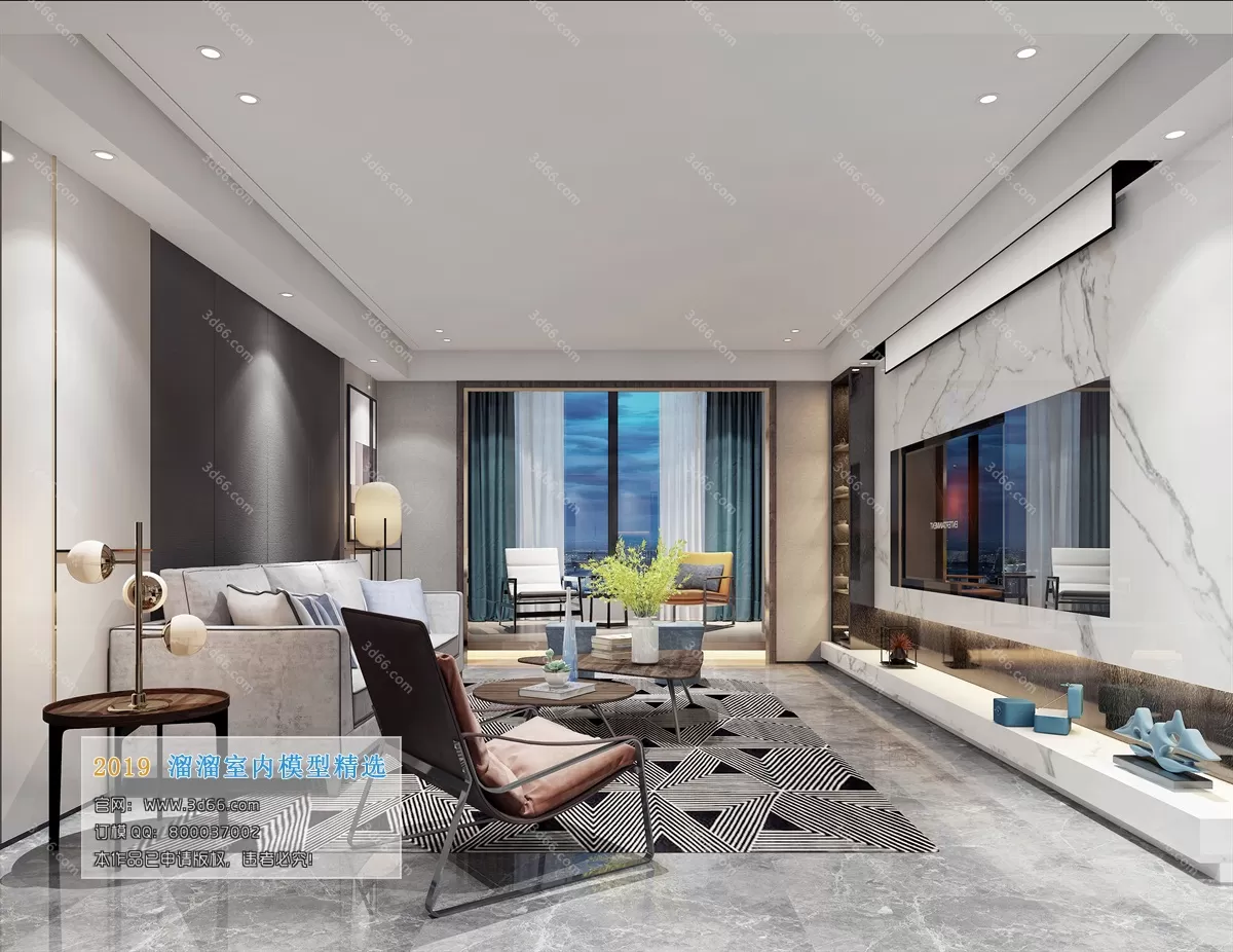 INTERIOR 3D MODELS - LIVING ROOM 3D MODELS