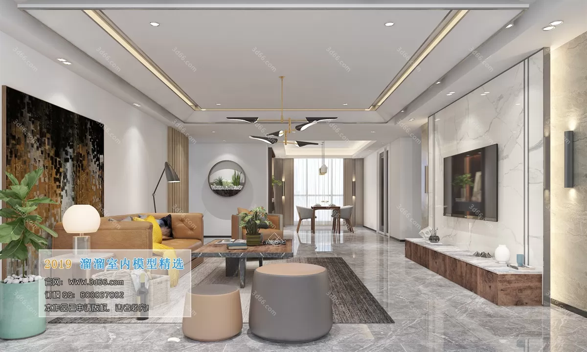 INTERIOR 3D MODELS - LIVING ROOM 3D MODELS