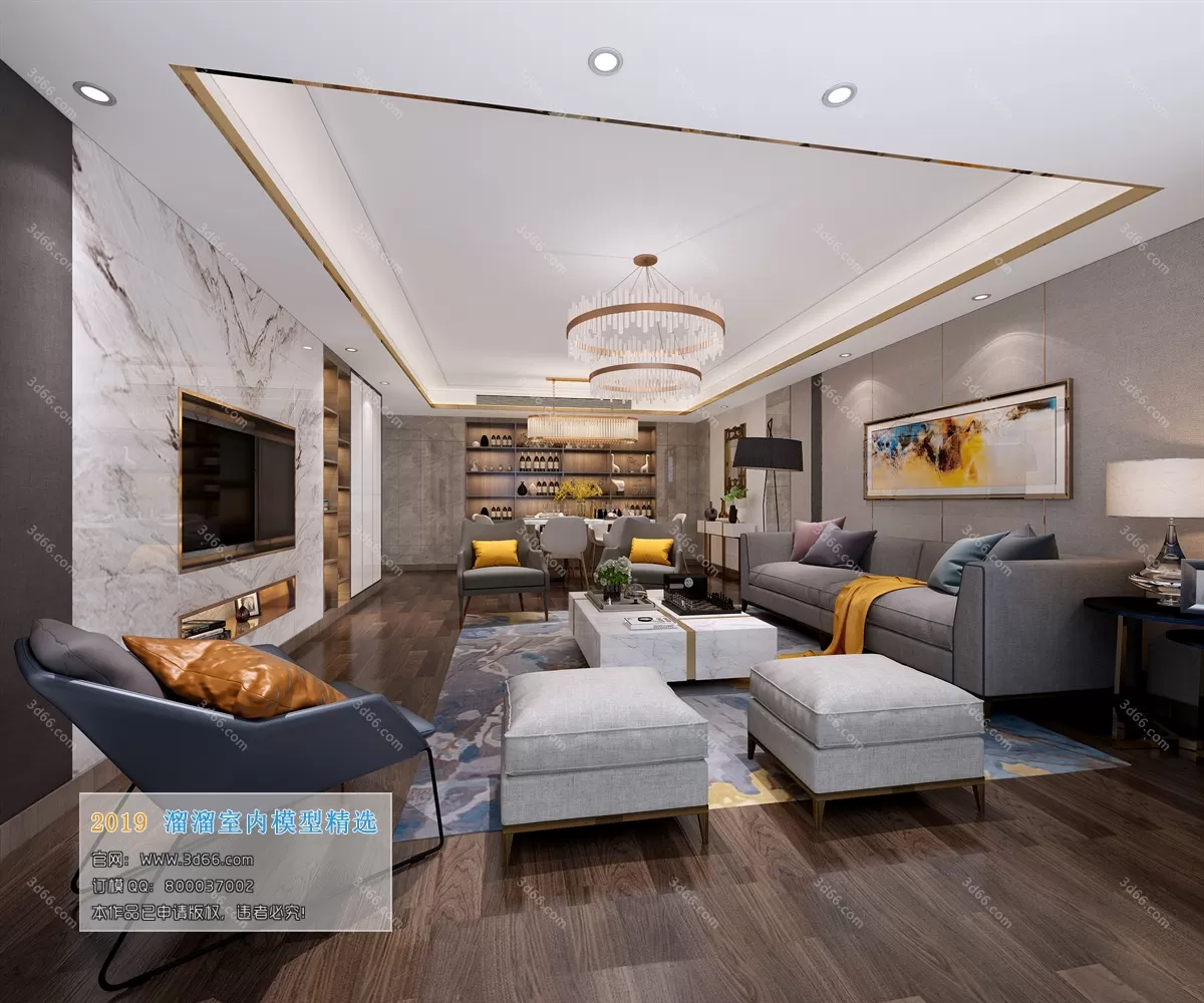 INTERIOR 3D MODELS - LIVING ROOM 3D MODELS