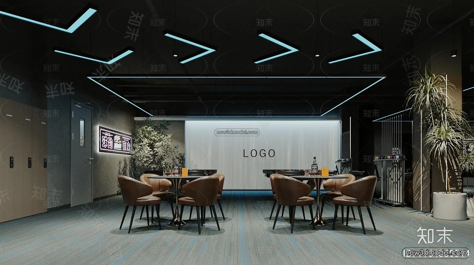 Interior 3D Models of Billiard - 3D Blocks - 001