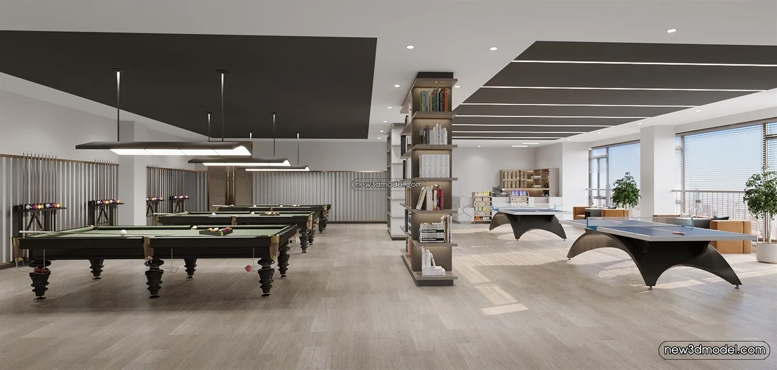 Interior 3D Models of Billiard - 3D Blocks - 054