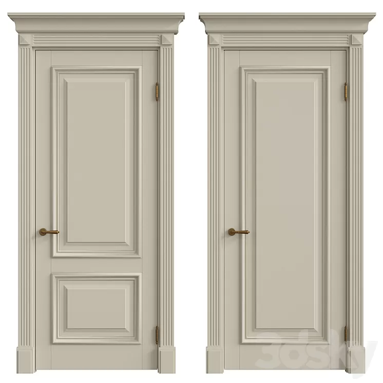 Interior classic doors 3D Model