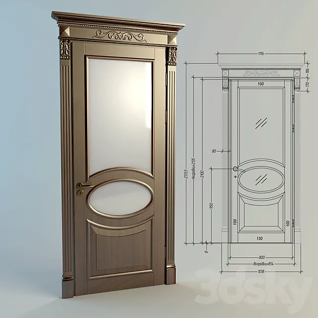 Interior door classic 3D Model