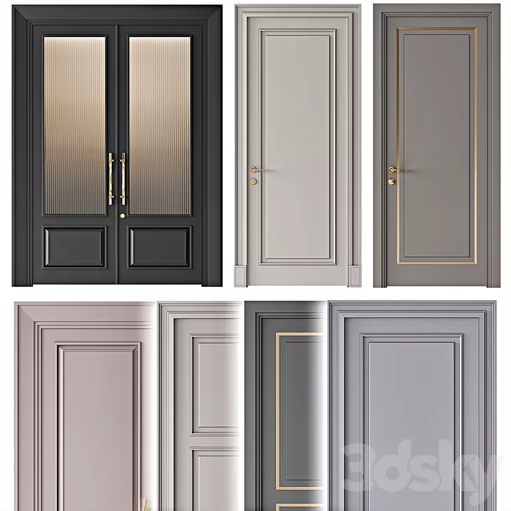 Interior Doors 011 3D Model Free