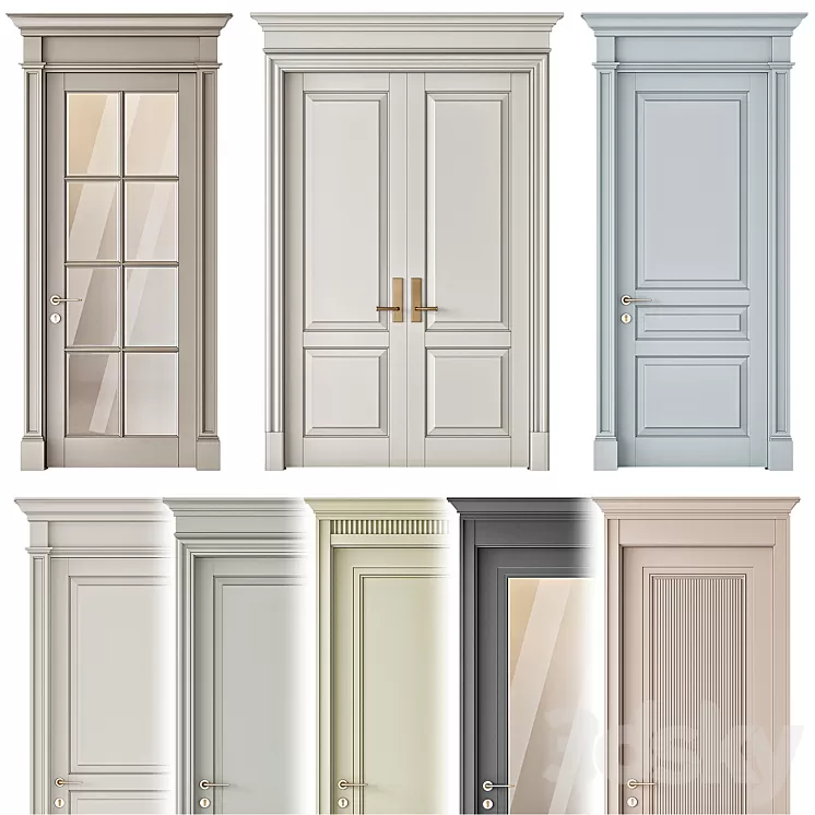 Interior Doors 016 3D Model Free